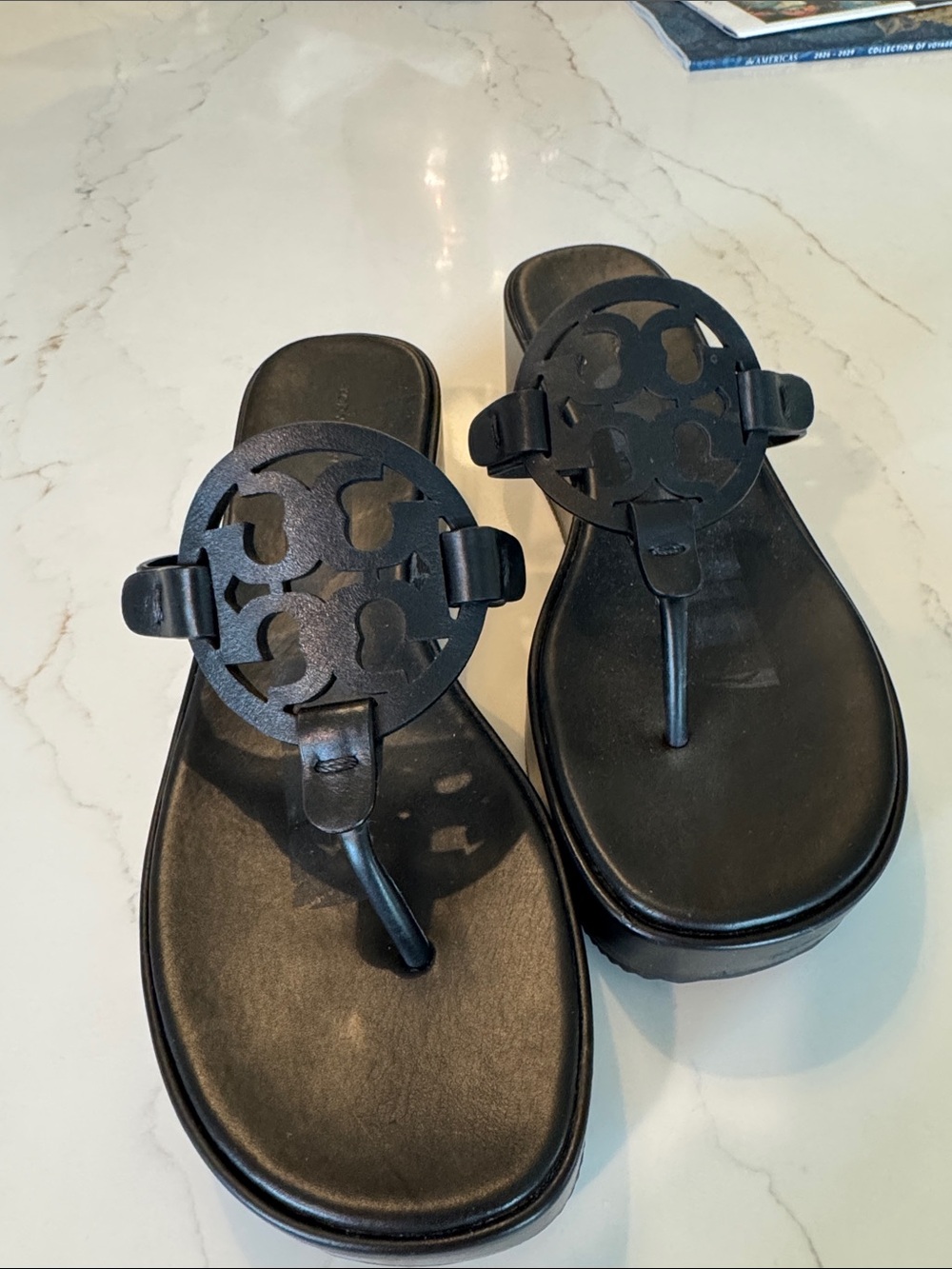 Tory Burch Miller Wedge 8M Black EC! - Picture 6 of 6